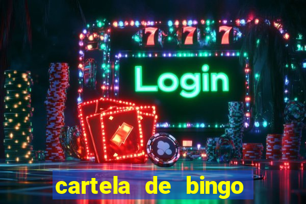 cartela de bingo pra imprimir